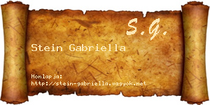 Stein Gabriella névjegykártya
